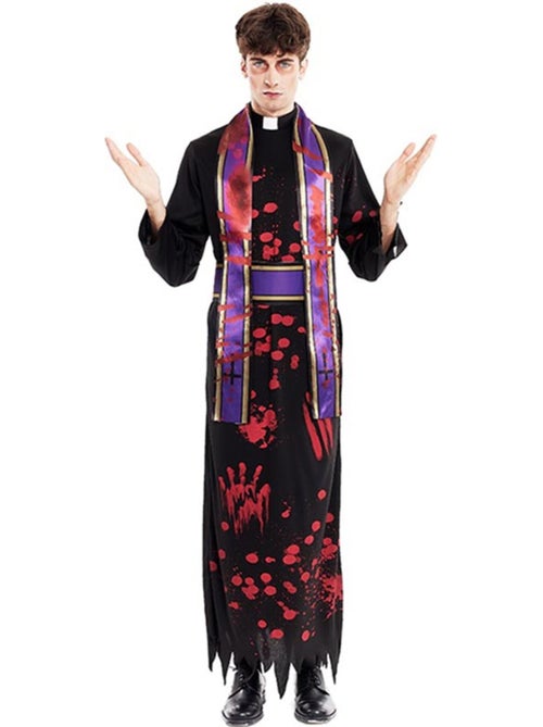 Costume da prete insanguinato con stola - Kiabi