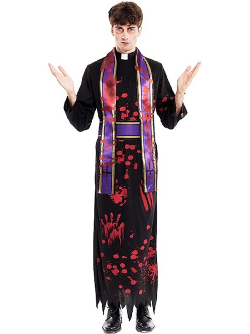 Costume da prete insanguinato con stola Multicolore - Kiabi