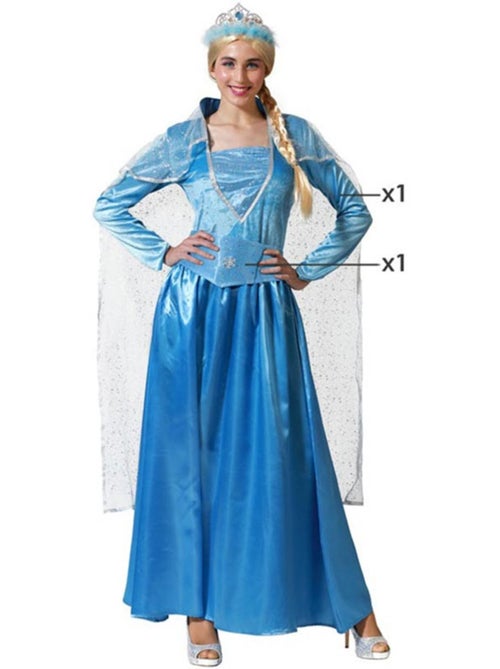 Costume da principessa dei ghiacci da donna - Kiabi