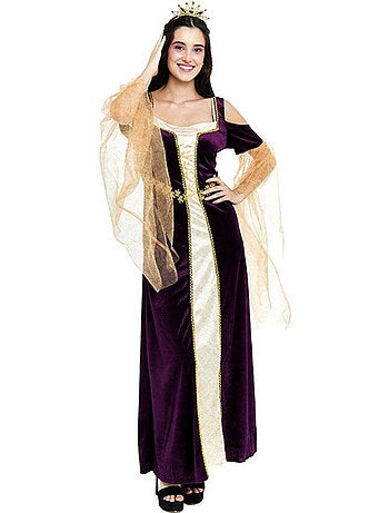 Costume da principessa medievale con maniche lunghe