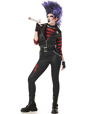 Costume da punk a righe da donna
