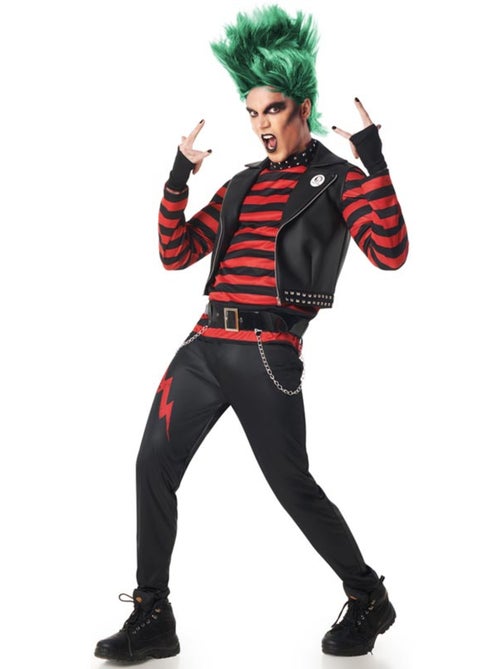 Costume da punk a righe da uomo - Kiabi