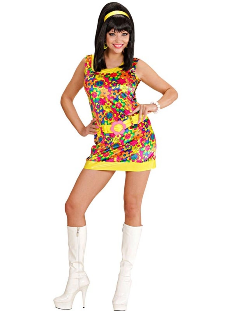 Costume da ragazza di velluto "Pace e amore" Multicolore - Kiabi