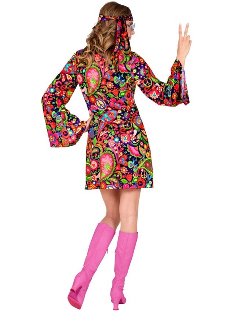 Costume da ragazza hippie in abito psichedelico Multicolore - Kiabi