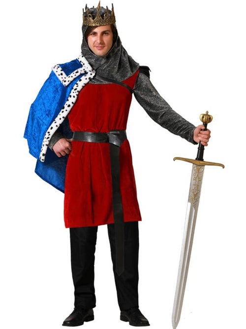 Costume da re medievale bordeaux con cintura da uomo - Kiabi