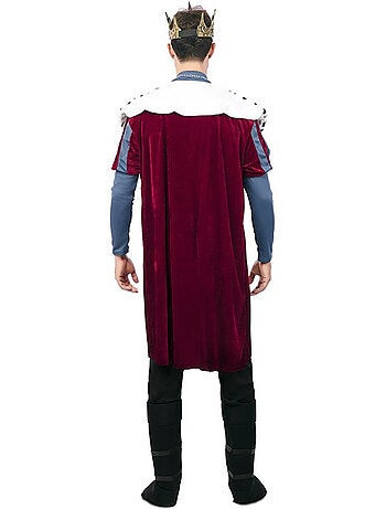 Costume da re medievale con stampa deluxe da uomo