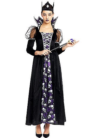 Costume da Regina Teschio Oscuro con corona