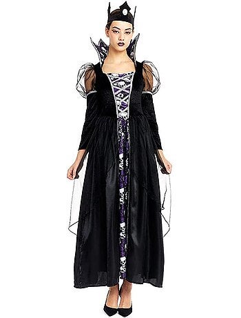 Costume da Regina Teschio Oscuro con corona