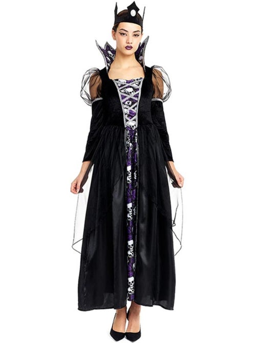 Costume da Regina Teschio Oscuro con corona - Kiabi