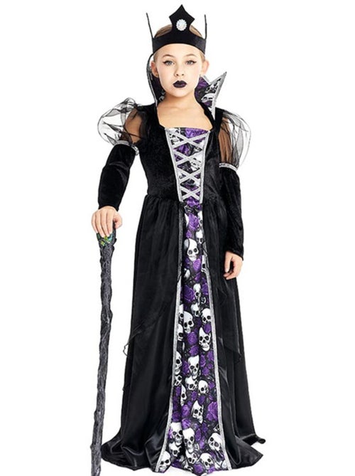 Costume da Regina Teschio Oscuro con corona - Kiabi