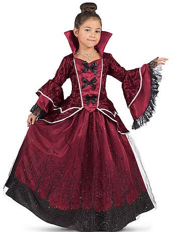 Costume da regina vampira bordeaux con sottoveste