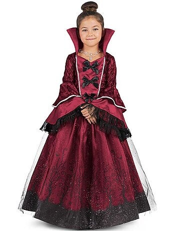 Costume da regina vampira bordeaux con sottoveste