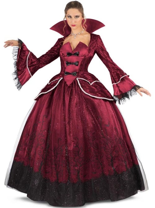 Costume da regina vampira bordeaux con sottoveste - Kiabi