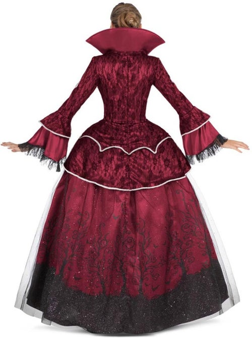 Costume da regina vampira bordeaux con sottoveste - Kiabi