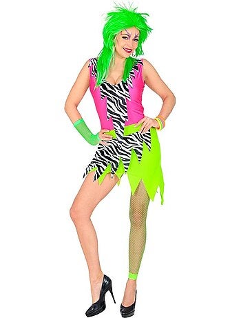 Costume da rock star anni '80 con stampa animalier