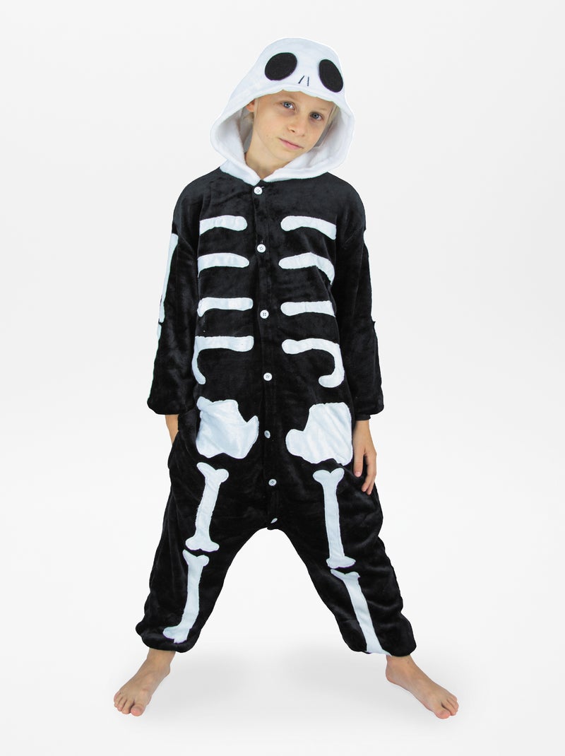 Costume da scheletro - unisex nero/bianco - Kiabi
