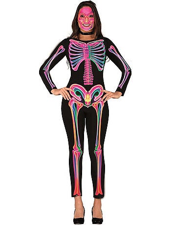 Costume da scheletro al neon