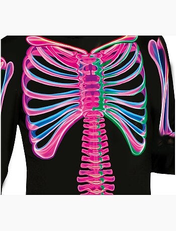 Costume da scheletro al neon