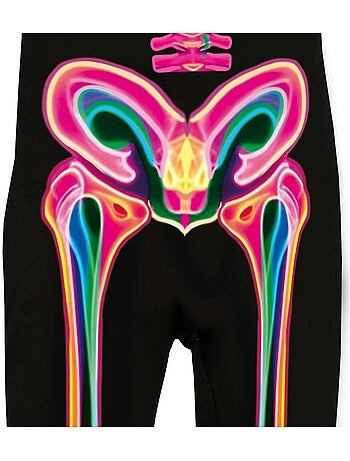 Costume da scheletro al neon