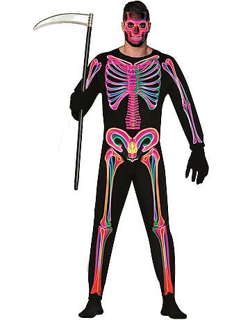 Costume da scheletro al neon