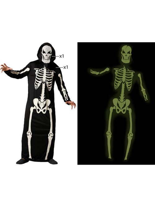 Costume da scheletro fosforescente per adulti - Kiabi