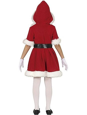Costume da signora Claus con abito con cappuccio