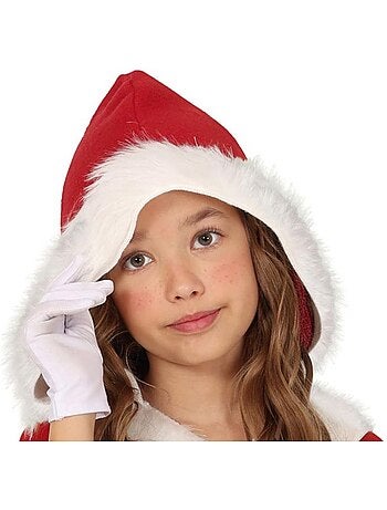 Costume da signora Claus con abito con cappuccio