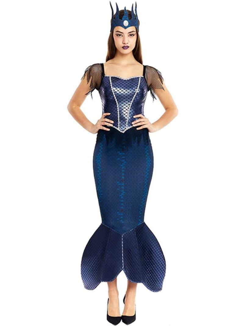 Costume da sirena malvagia con corona Multicolore - Kiabi
