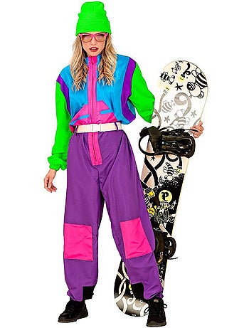 Costume da snowboarder fluorescente