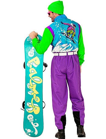 Costume da snowboarder fluorescente