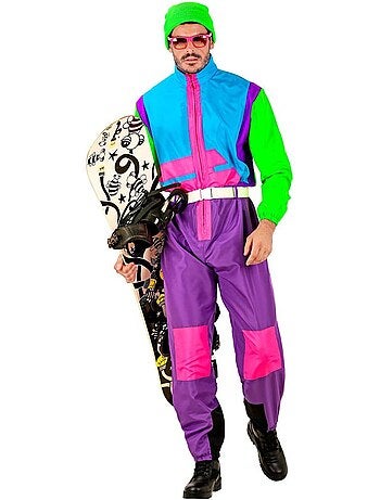 Costume da snowboarder fluorescente