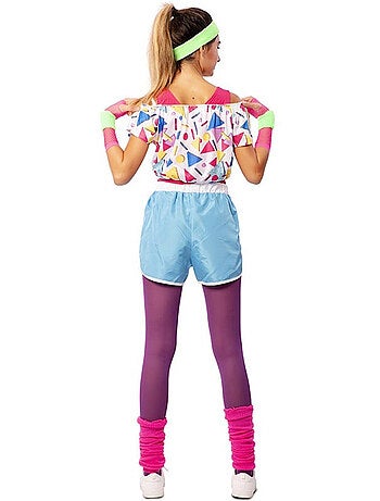 Costume da sportiva anni 80 con polsini da donna