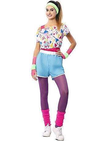 Costume da sportiva anni 80 con polsini da donna