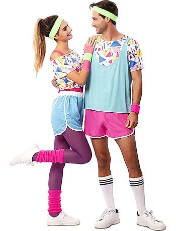 Costume da sportiva anni 80 con polsini da donna
