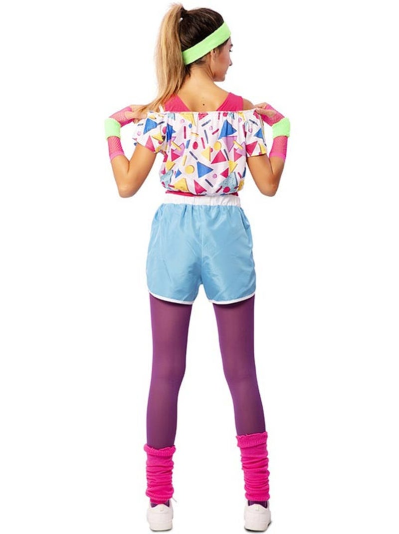 Costume da sportiva anni 80 con polsini da donna Multicolore - Kiabi