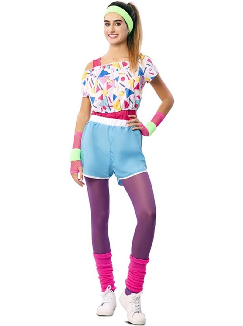 Costume da sportiva anni 80 con polsini da donna Multicolore - Kiabi
