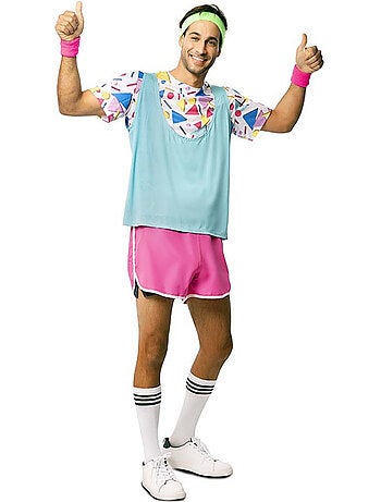 Costume da sportivo anni 80 con polsini da uomo