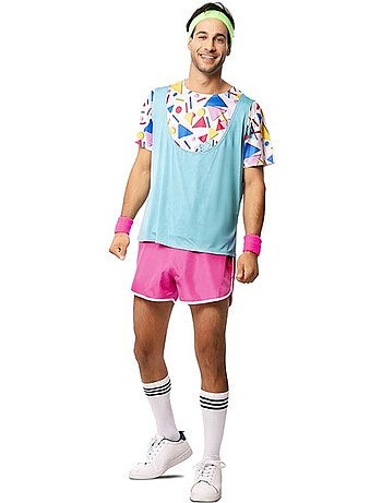 Costume da sportivo anni 80 con polsini da uomo