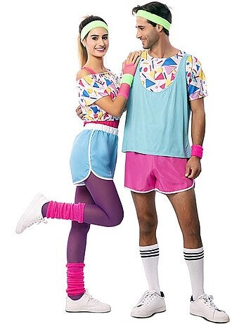 Costume da sportivo anni 80 con polsini da uomo