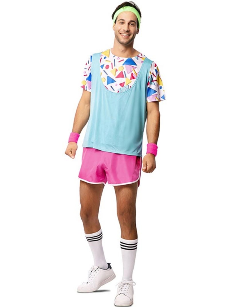 Costume da sportivo anni 80 con polsini da uomo Multicolore - Kiabi