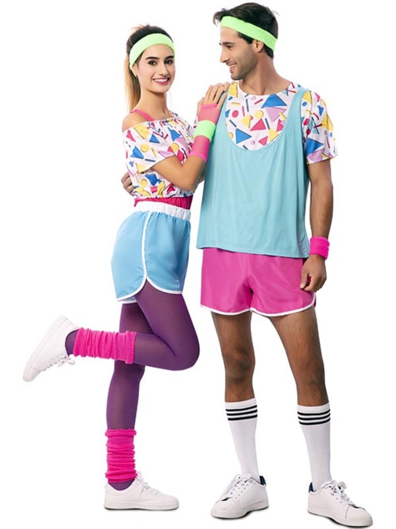 Costume da sportivo anni 80 con polsini da uomo Multicolore - Kiabi