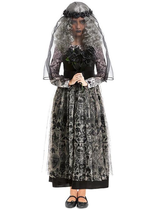 Costume da sposa oscura con velo - Kiabi