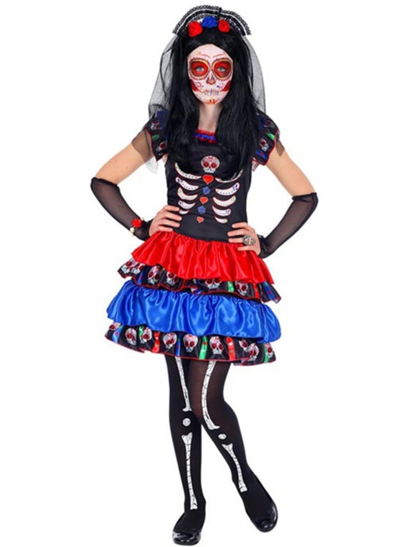 Costume da sposa scheletro di Catrina Multicolore - Kiabi