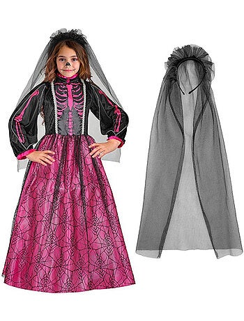 Costume da sposa scheletro fucsia