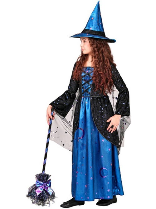 Costume da strega blu con stelle - Kiabi
