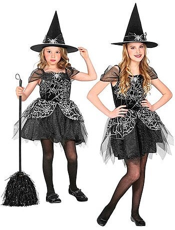 Costume da strega con ragnatela