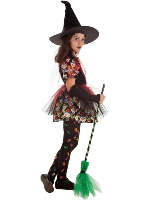 Costume da strega con teschio floreale - Kiabi