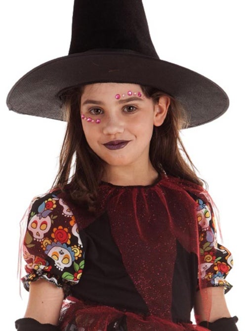 Costume da strega con teschio floreale - Kiabi