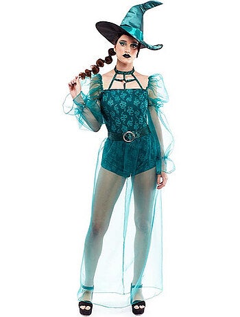 Costume da strega con tessuto trasparente