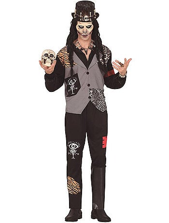 Costume da stregone voodoo con teschio